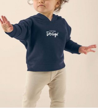 bébé portant le Sweat capuche bébé personnalisable - Baby Cruiser