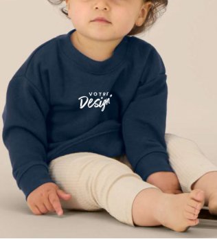 bébé portant le Pull bébé personnalisé en coton bio - Baby Changer bébé portant le Pull bébé personnalisé en coton bio - Baby Changer