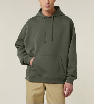 mannequin homme de face portant le sweat slammer 2.0 en khaki 