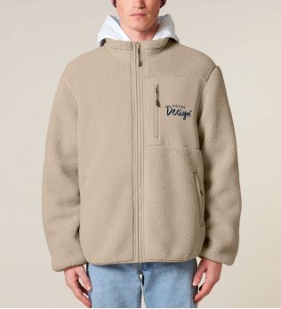 mannequin homme de face portant la Sherpa Brooker personnalisable mannequin homme de face portant la Sherpa Brooker personnalisable