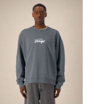 mannequin homme de face portant le Sweat Radder 2.0 Vintage personnalisable