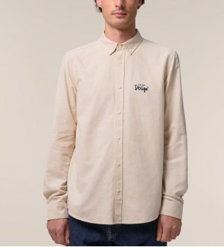 mannequin homme de face portant la chemise Stanley Oxford Shirt personnalisable