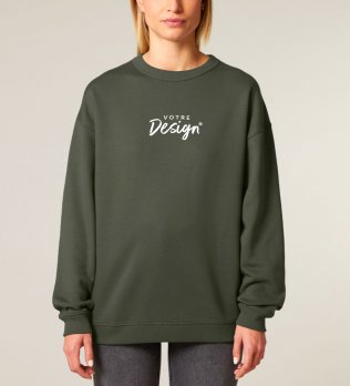 mannequin femme de face portant le Sweat Stella Paloma personnalisable