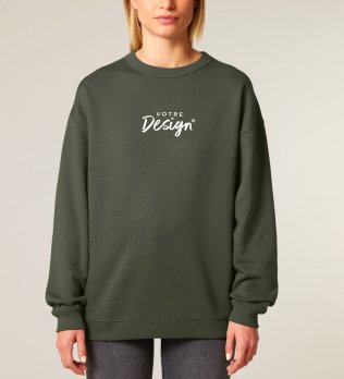 mannequin femme de face portant le Sweat Stella Thinker personnalisable