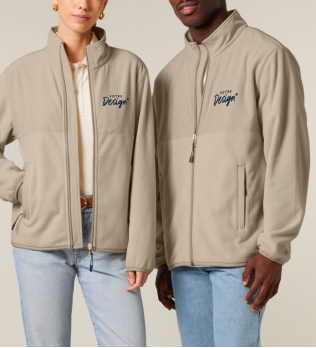 Visuel de la veste polaire Trekker STJU242 unisexe sur un homme et une femme Visuel de la veste polaire Trekker STJU242 unisexe sur un homme et une femme