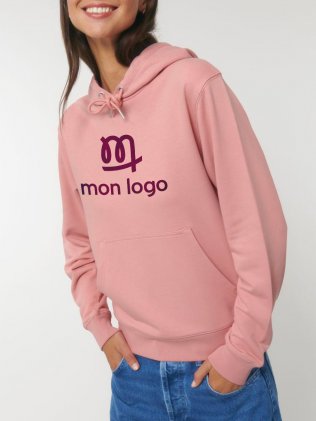 sweat stanley/stella STSU011 abricot avec logo