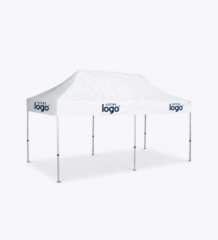 Gazebo Pliant 3x6 m - Tissu Drapeau Personnalisé