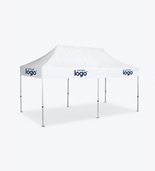 Gazebo Pliant 3x6 m - Tissu Imperméable Personnalisé
