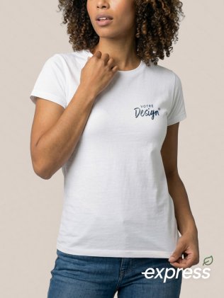 T-shirt bio femme à personnaliser en livraison express