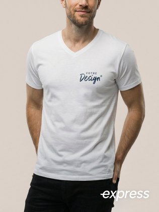 T-shirt col V personnalisable en livraison express T-shirt col V personnalisable en livraison express