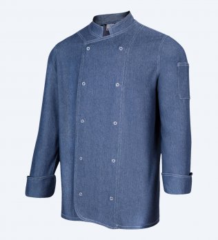 Veste de cuisine en denim V5207 personnalisable pour la restauration