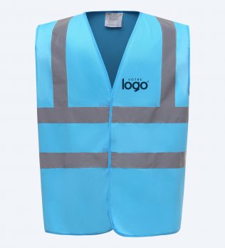 Gilet haute visibilité bleu sapphire à personnaliser