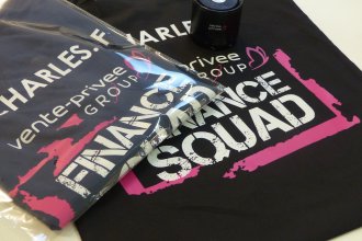 Kit de communication tote bag / enceinte connectée / t-shirt pour le groupe Vente Privée - Avec option mise sous blister (disponible sur simple demande)