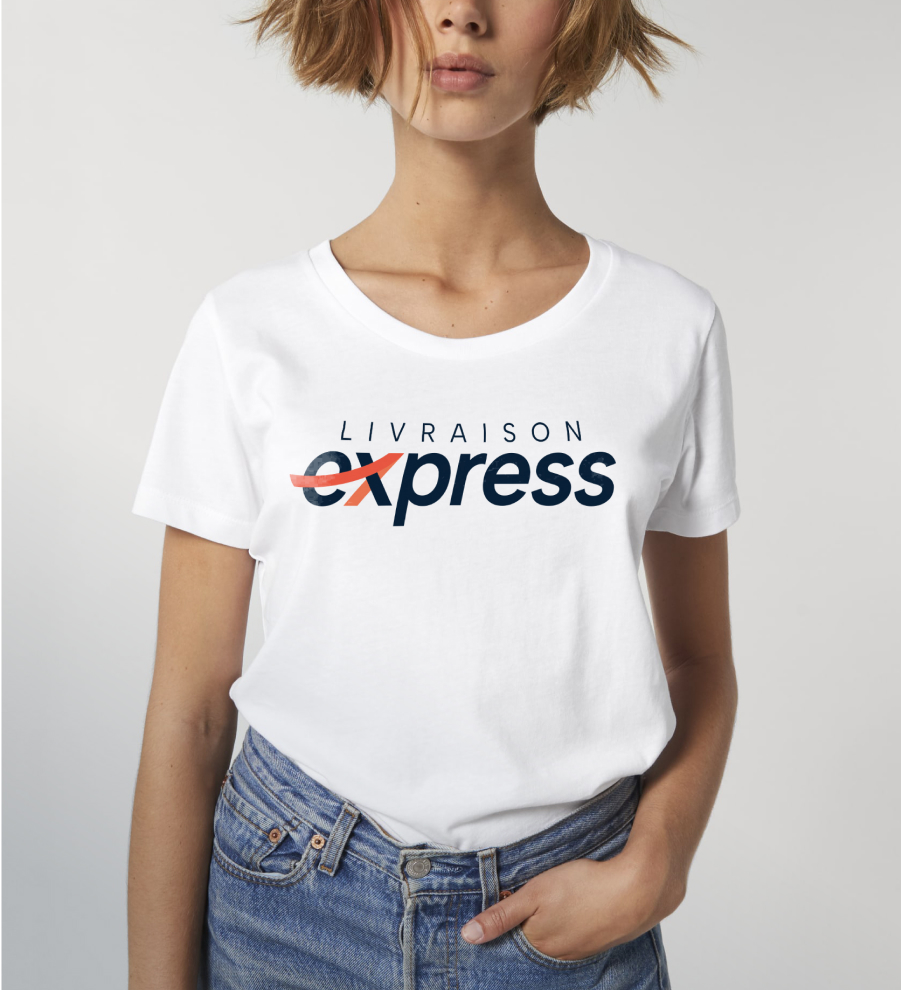 T shirt bio femme personnalisé livraison express 24H